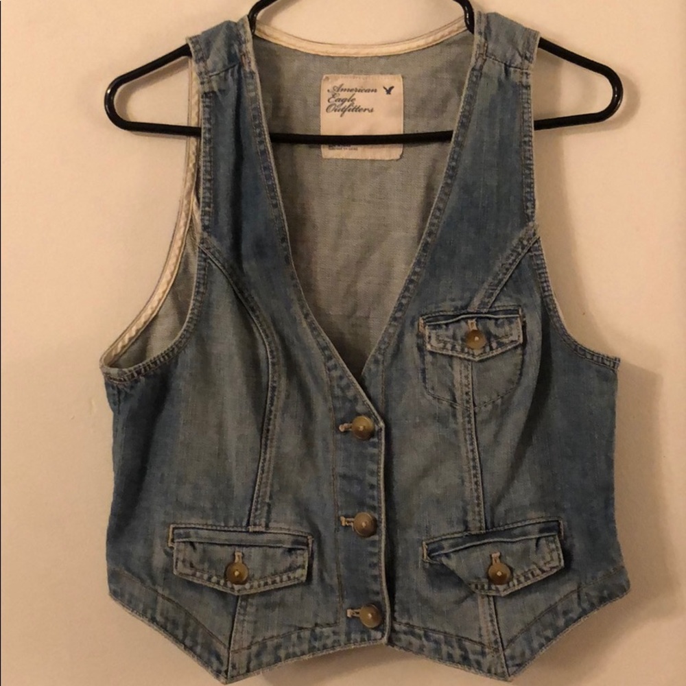 American Eagle denim vest